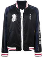 Maison Mihara Yasuhiro Oversized Zip Bomber Jacket, Men's, Size: 46, Black, Cotton/rayon