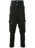 Balmain - Drop-crotch Trousers - Men - Cotton/linen/flax - L, Black, Cotton/linen/flax