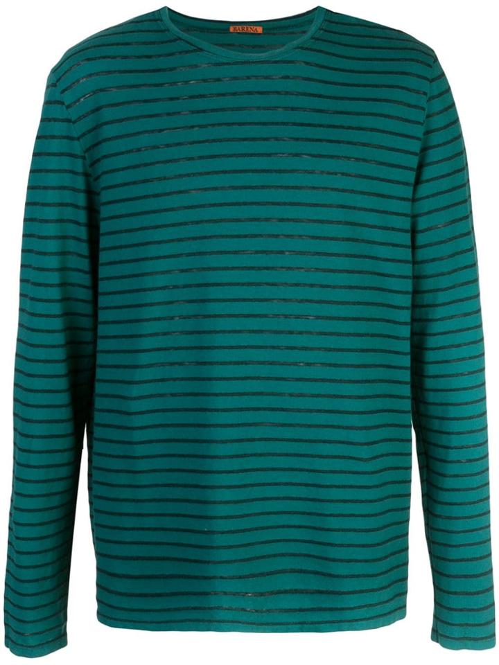 Barena Longsleeved Striped T-shirt - Green
