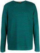Barena Longsleeved Striped T-shirt - Green