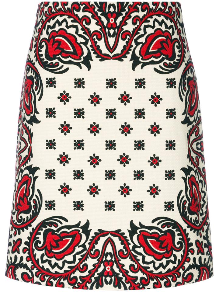 Red Valentino Bandana Print Amure Skirt - Multicolour