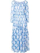 Ermanno Scervino Printed Maxi Dress - Blue