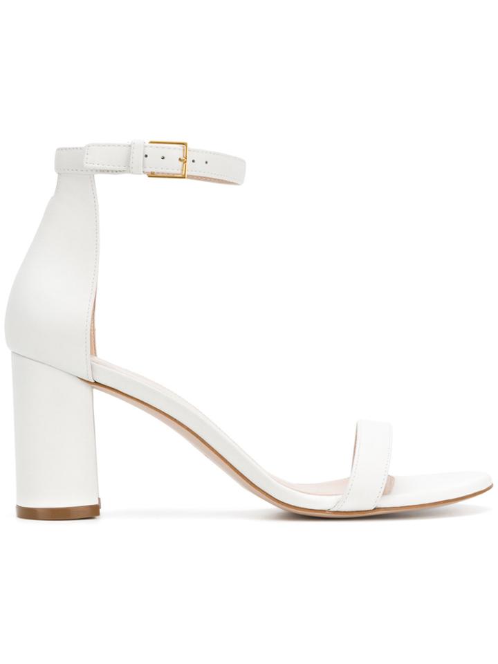Stuart Weitzman Lessnudist Sandals - White