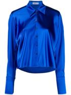 Balenciaga Tilted Satin Blouse - Blue