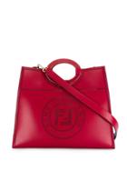 Fendi Medium Runaway Perforated Tote - Red