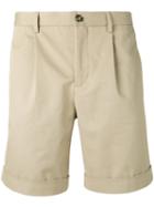 Éditions M.r - Pleated Shorts - Men - Cotton - 44, Nude/neutrals, Cotton