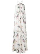 Cacharel - Tropical Print Maxi Dress - Women - Silk/spandex/elastane - 36, White, Silk/spandex/elastane