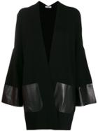 Liu Jo Oversized Contrast Panel Cardigan - Black
