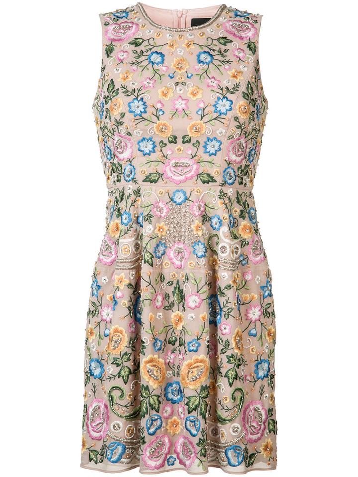 Needle & Thread Floral Pleated Dress, Women's, Size: 10, Pink/purple, Polyester