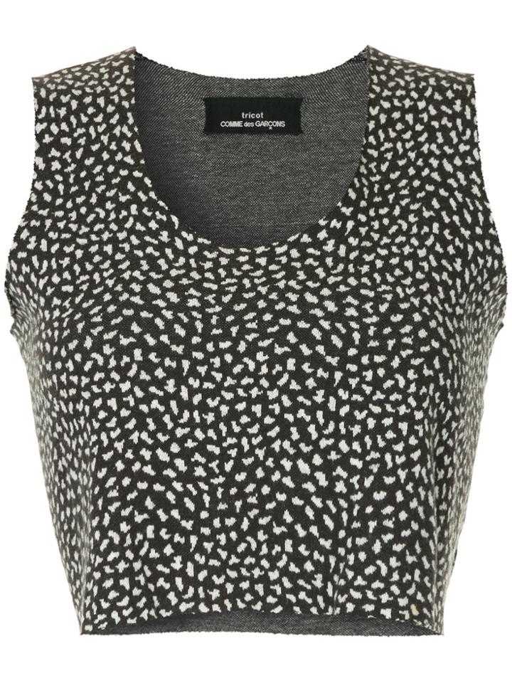 Comme Des Garçons Vintage Sleeveless Cropped Top - Black
