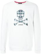 Loveless Skull Embroidered Sweater - White