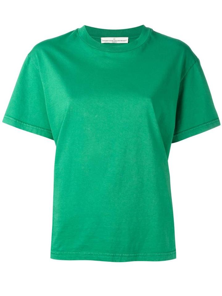 Golden Goose Deluxe Brand Round Neck T-shirt, Women's, Size: Small, Green, Cotton