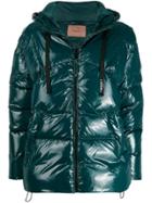 Twin-set Hooded Padded Jacket - Green
