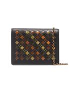 Bottega Veneta Black And Multicolour Stained Glass Leather Wallet On