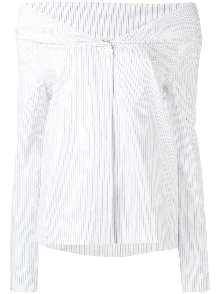 Isa Arfen - 'sailor' Shirt - Women - Silk/cotton/linen/flax - 10, White, Silk/cotton/linen/flax