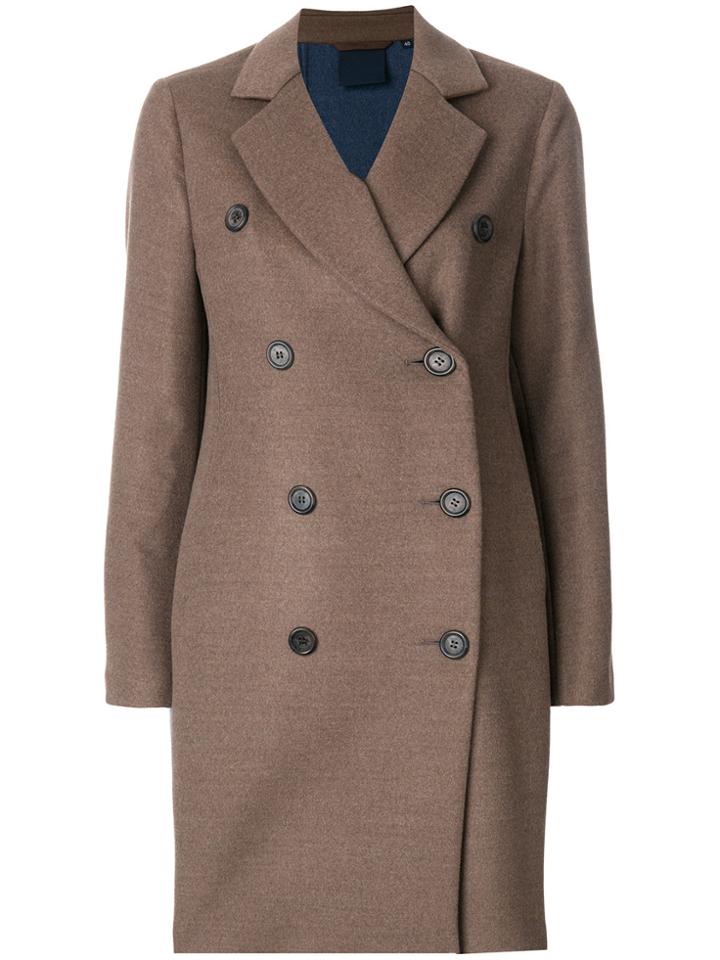 Aspesi Double Breasted Coat - Brown