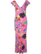 Isolda 'niemeyer' Long Dress, Women's, Size: 36, Pink/purple, Silk