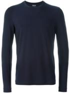 Giorgio Armani Longsleeved T-shirt, Men's, Size: 52, Blue, Spandex/elastane/viscose