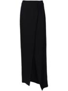 Ann Demeulemeester Front Slit Skirt, Women's, Size: 38, Black, Rayon/wool