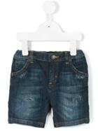 Dolce & Gabbana Kids - Distressed Denim Shorts - Kids - Cotton/spandex/elastane - 9 Mth, Blue