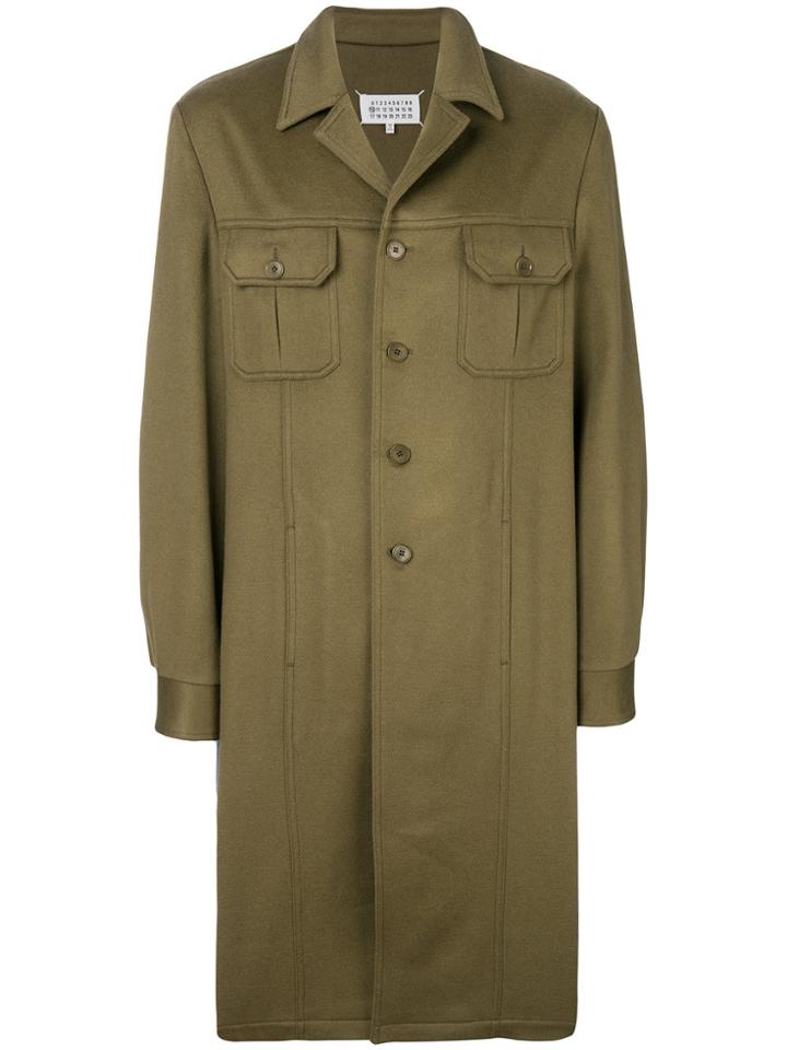 Maison Margiela Single Breasted Coat - Green