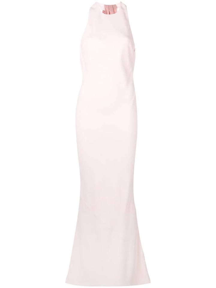 Esteban Cortazar Twisted Back Column Gown - Pink