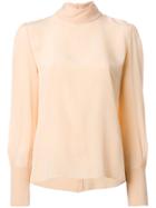 Chloé High Neck Blouse - Yellow & Orange