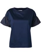 Moncler Gathered Sleeves T-shirt - Blue