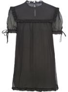 Miu Miu Ruffle Trim Blouse - Black