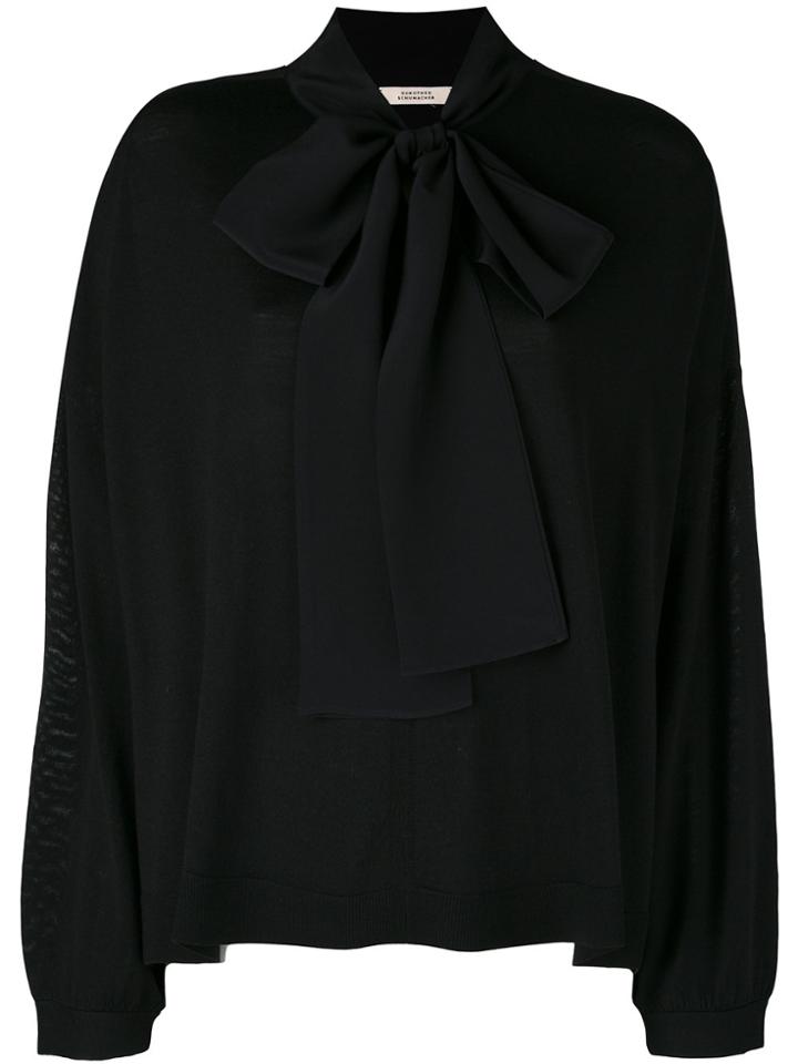 Dorothee Schumacher Neck Tie Knitted Blouse - Blue