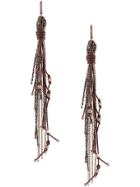 Brunello Cucinelli Fringe Earrings - Brown