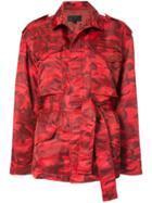 Nili Lotan Camouflage Jacket - Red