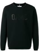 Oamc Isle Logo Sweatshirt, Men's, Size: Large, Black, Cotton/polyamide/spandex/elastane