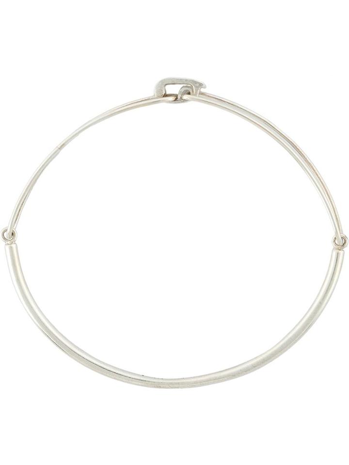 1-100 Medium Latch Bangle, Adult Unisex, Size: Large, Grey