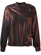 Isabel Marant Étoile 'melva' Metallic Blouse, Women's, Size: 38, Red, Polyester