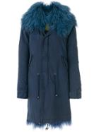 Mr & Mrs Italy Fur-trim Parka Coat - Blue