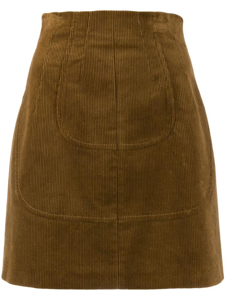 Nº21 Corduroy Mini Skirt - Brown