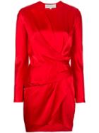 Michelle Mason Origami Mini Dress - Red