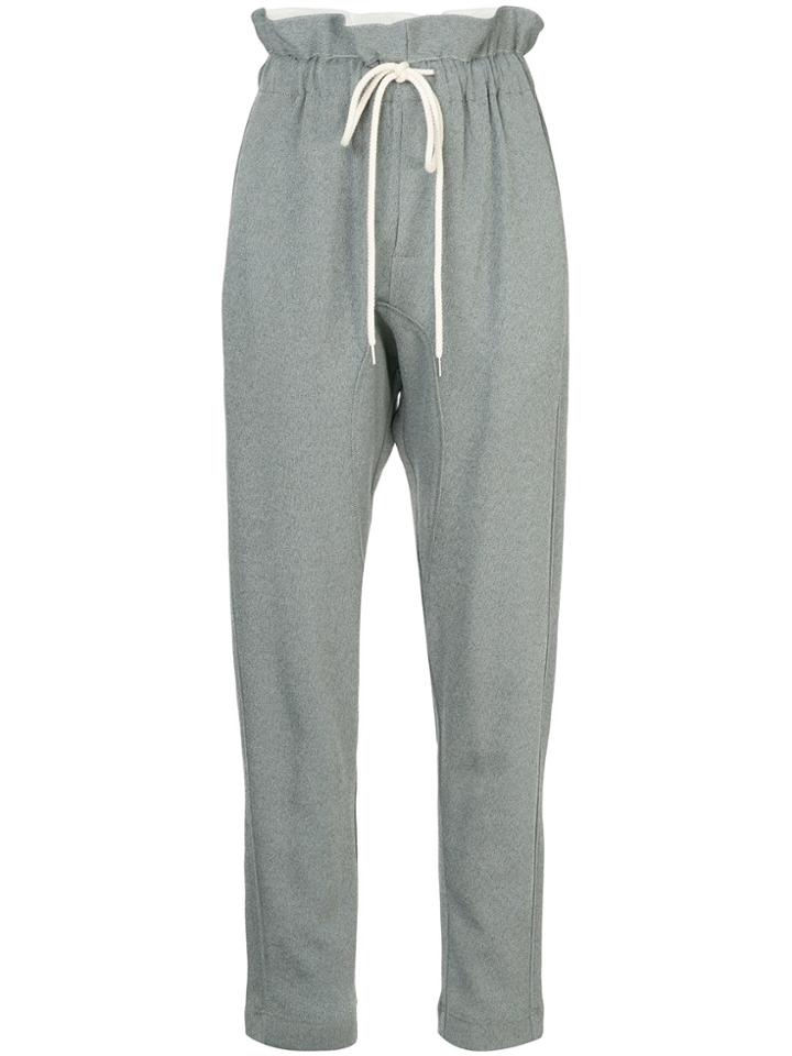 Bassike Drawstring Paper-bag Trousers - Grey