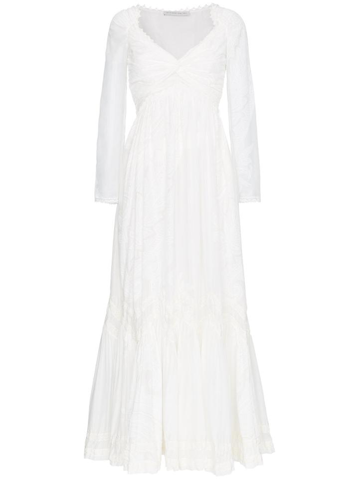 Etro Silk Cotton Blend Maxi Dress - White