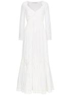 Etro Silk Cotton Blend Maxi Dress - White