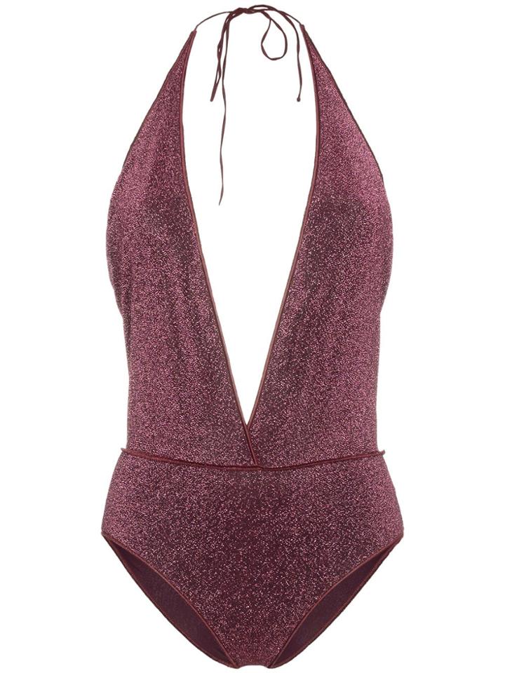 Oseree V-neck Lumière Maillot Swimsuit - Pink