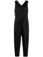 Pleats Please Issey Miyake Pleated Button Jumpsuit - Black