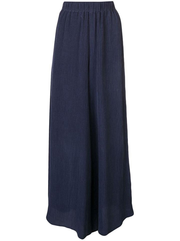 Dvf Diane Von Furstenberg Wide-leg Flared Trousers - Blue