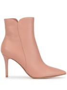 Gianvito Rossi Pointed Toe Ankle Boots - Pink