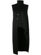 Marni - Asymmetric Sleeveless Coat - Women - Virgin Wool/alpaca/cashmere - 42, Black, Virgin Wool/alpaca/cashmere