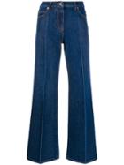 Valentino Vlogo Wide-leg Jeans - Blue