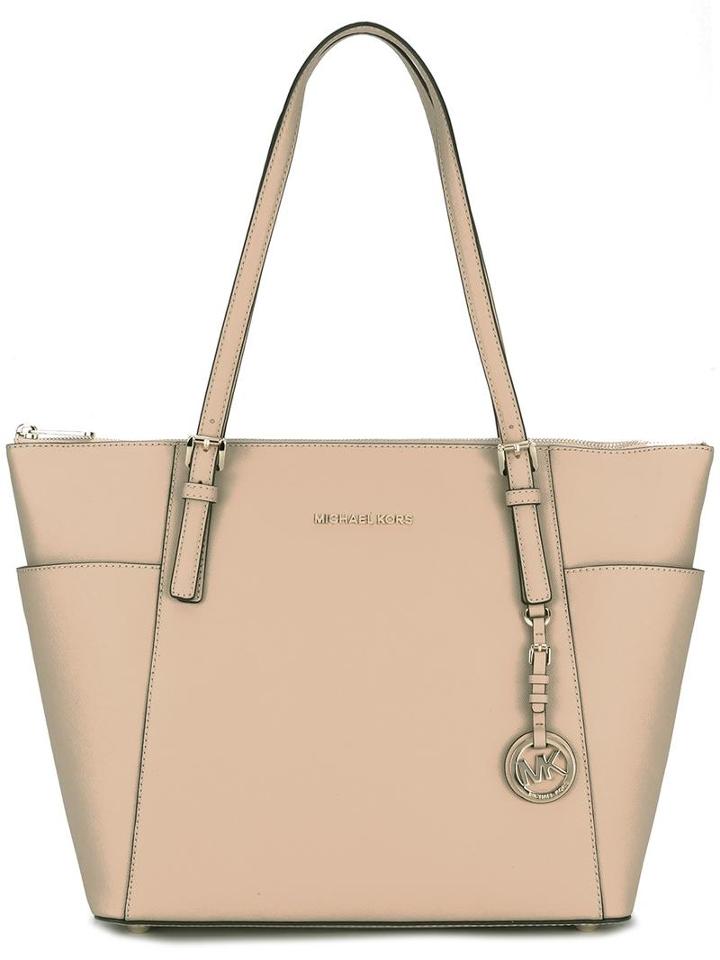 Michael Michael Kors 'jet Set' Tote, Women's, Nude/neutrals, Leather