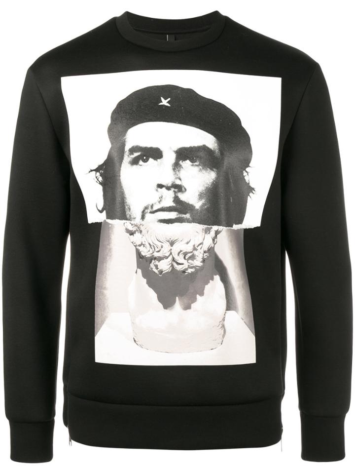 Neil Barrett Che Guevara Statue Print Sweatshirt - Black