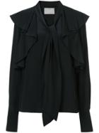 Jason Wu Bow Tie Ruffle Blouse - Black